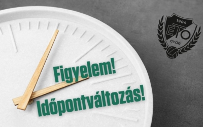Időpontváltozás!